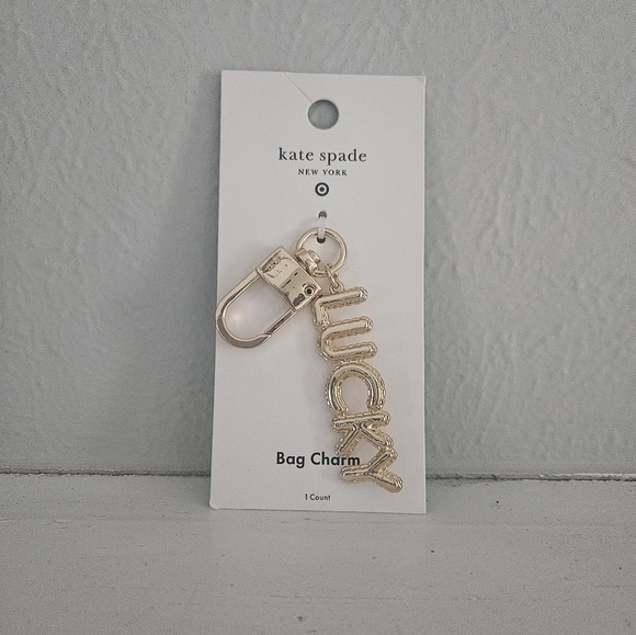 NWT Kate Spade X Target 'LUCKY' Bag Charm/Keychain - Picture 1 of 3